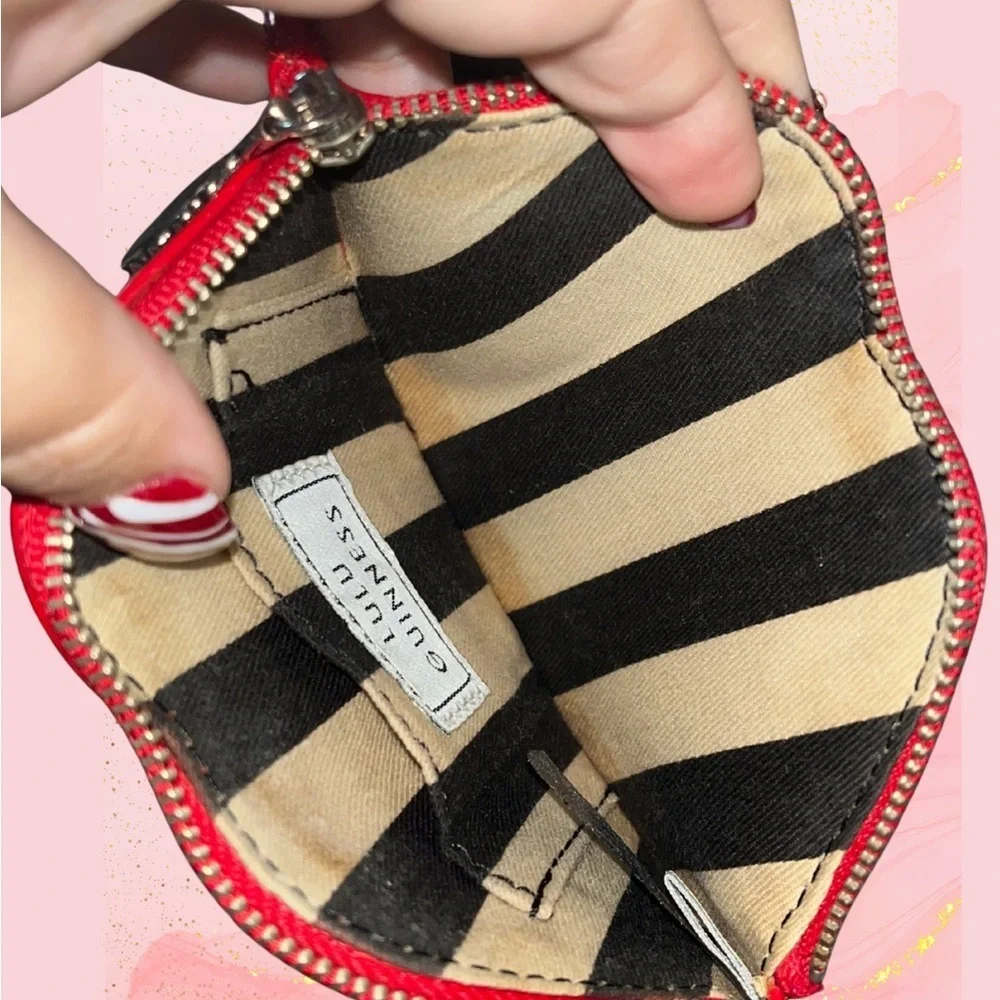 Lulu Guinness Red Lip Patent Leather Coin Purse,  
